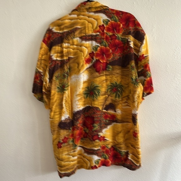Kennington Hawaiian  Short Sleeve Button Down Floral +  Palm Print Shirt XL - Picture 3 of 6
